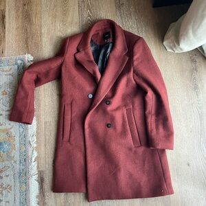 Forever 21 Woman’s Brick Red Peacoat Coat